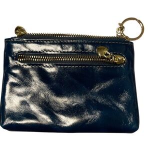 Elegant Blue Small Leather Clutch
